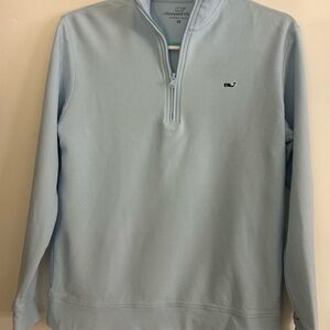 Vineyard Vines Men's Sky Blue Zip-Up Sweater